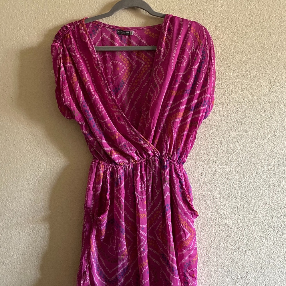 Earthbound Trading XL Pink Wrap Style Dress